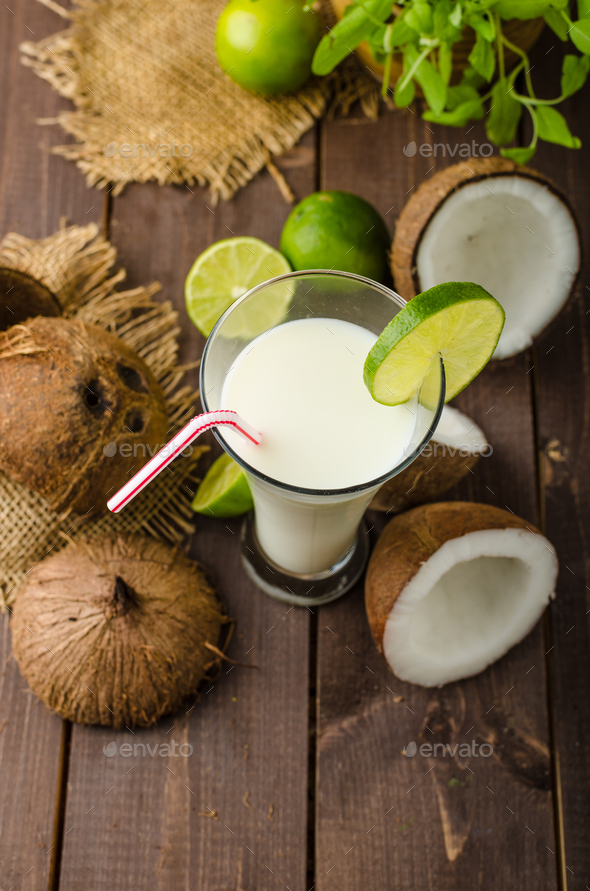 Coconut milk drink Stock Photo by PeteerS PhotoDune